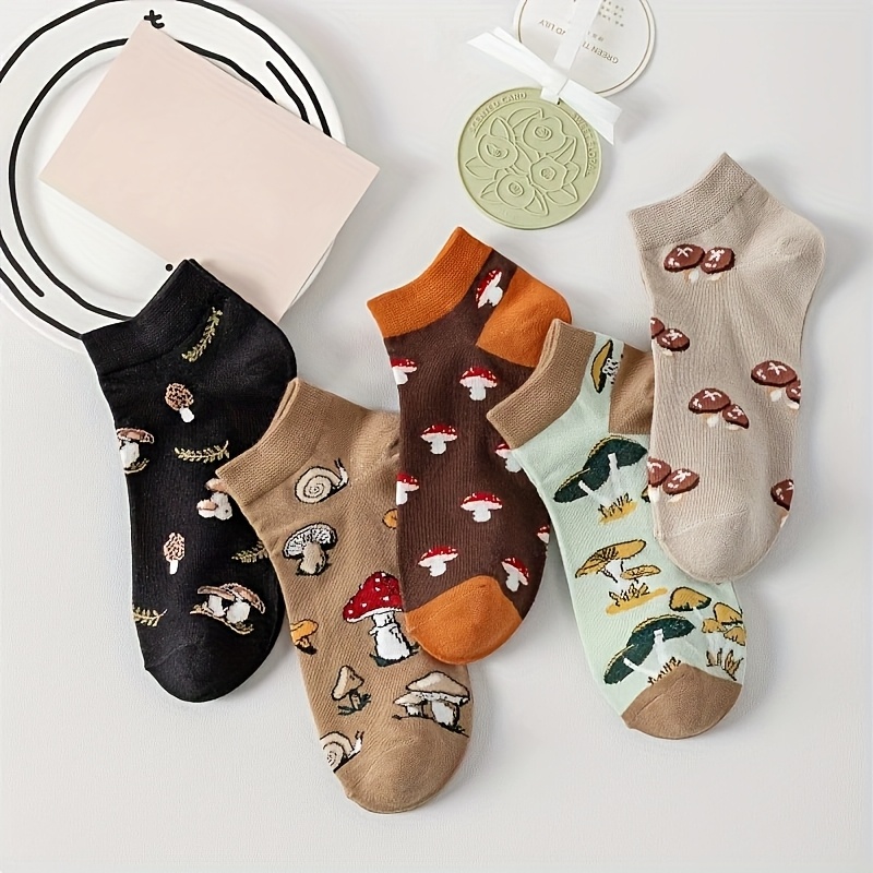 5-pack Women's Mushroom Short Socks