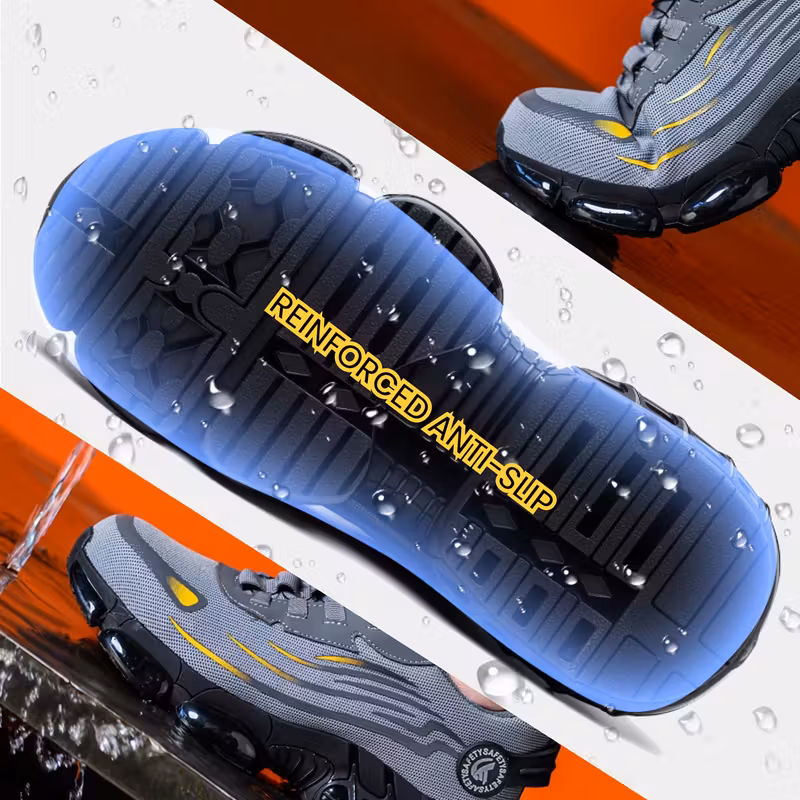 steel toe shoes for men lightweight safety shoes comfortable puncture proof slip on indestructible work shoes and fashion sneakers Product details 2