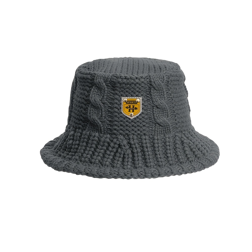 TEMU Women's Fisherman Hat With Three-dimensional Cable And Thickened Structure For , Men's Beanie For Autumn/winter Daily , -coverage Unisex Hat