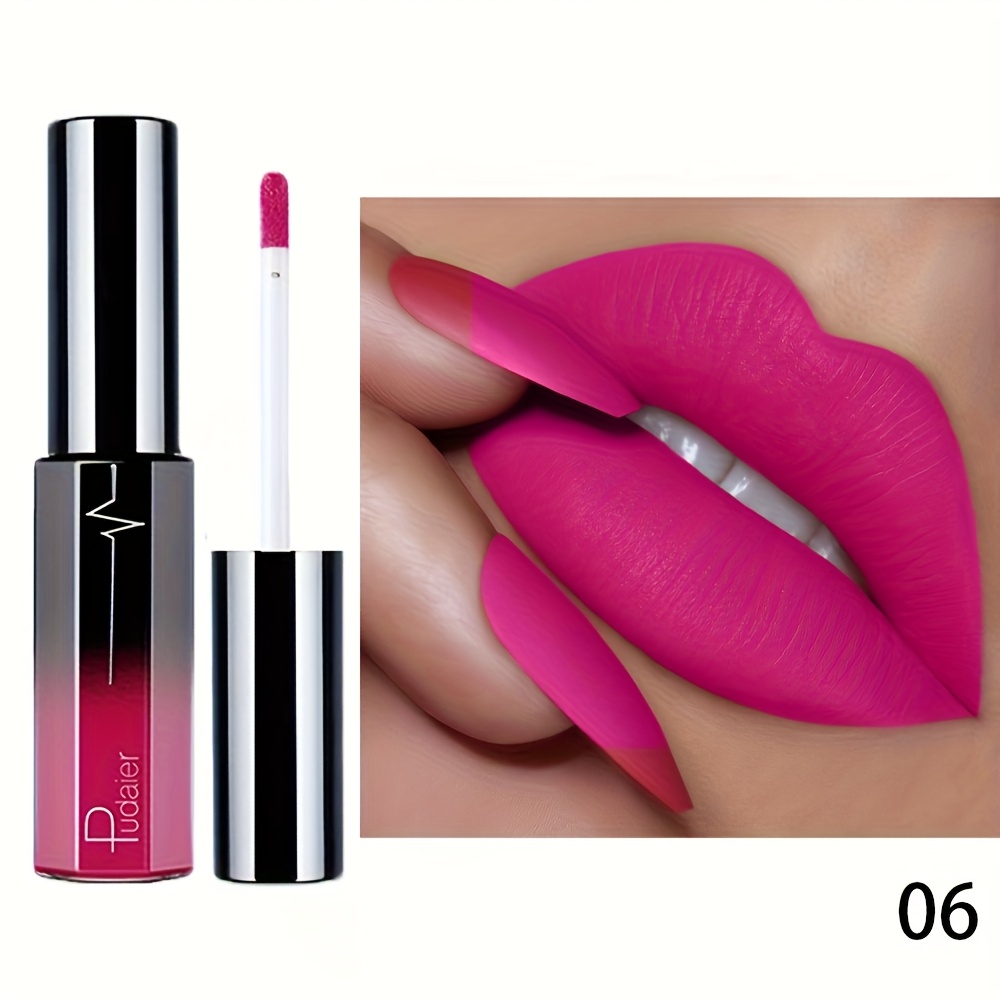 Image of Pudaier Waterproof Matte Lip Gloss - High- Non-drying Lipstick Suitable For Skin Types, Soft Formula, Long-lasting Hydration For Casual Attire, Dates & Statement Looks, Tinted For Lips