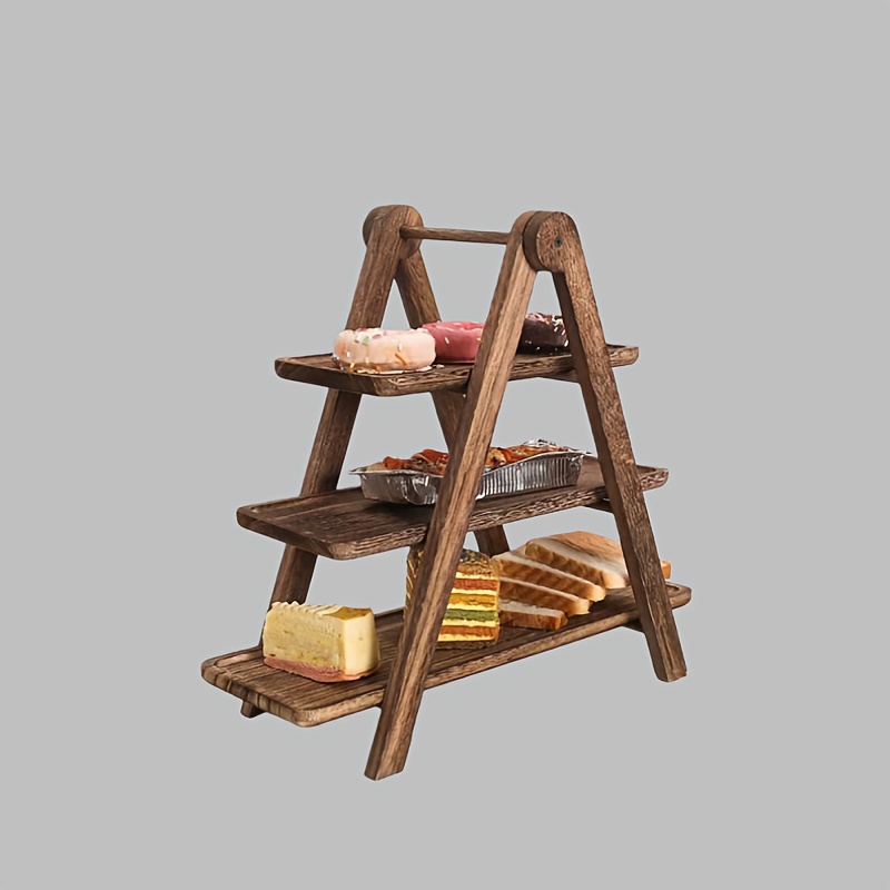 E-shop Drei-stöckige Servierplatten, lebensmittelechte Küchenorganizer und Buffet-Display-Regale für Zuhause, Hotel, Restaurant, robuste Servierplatten