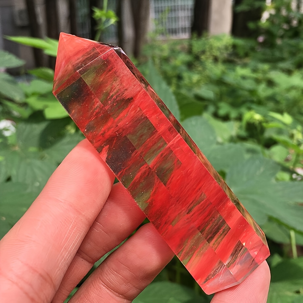 1pc red smelting quartz crystal obelisk tower Temu United Kingdom