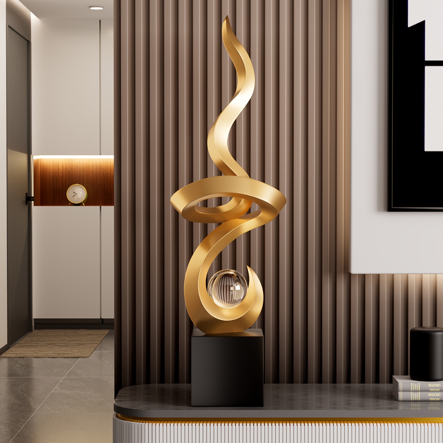 Luxury Inspirational Resin Figurine - Artistic Home & Office Decor
