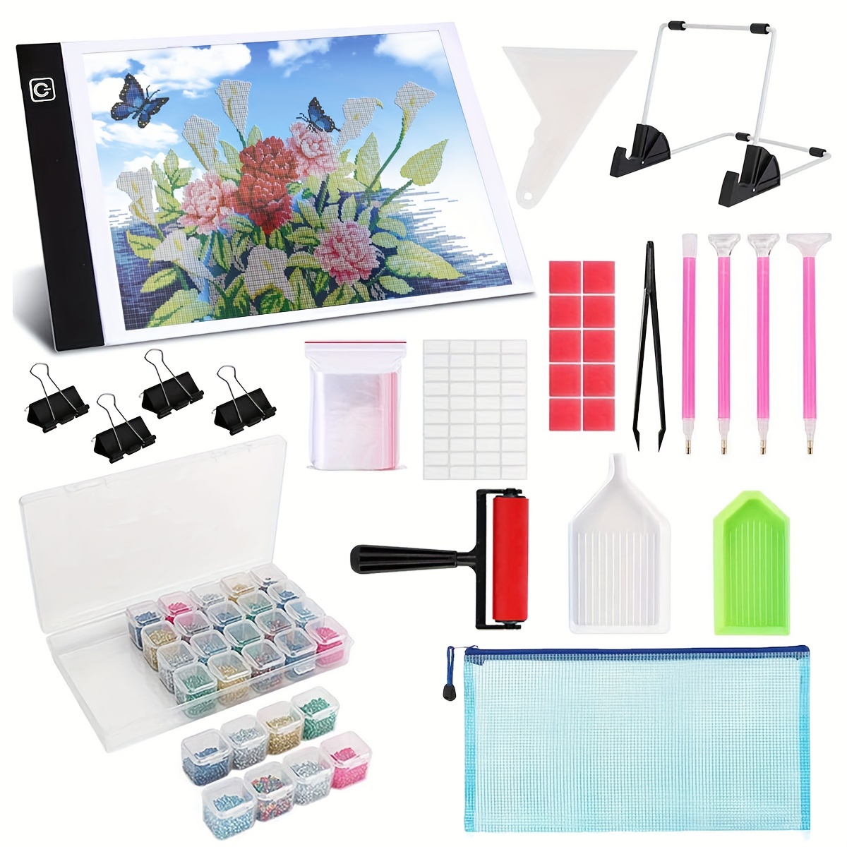 

Artificial Diamond Painting A4 A3 Led Light Pad Kit, Led Artcrafttracing Light Table, Tools And Accessories Kit For Full Drill &partial Drill 5d Diamond Painting