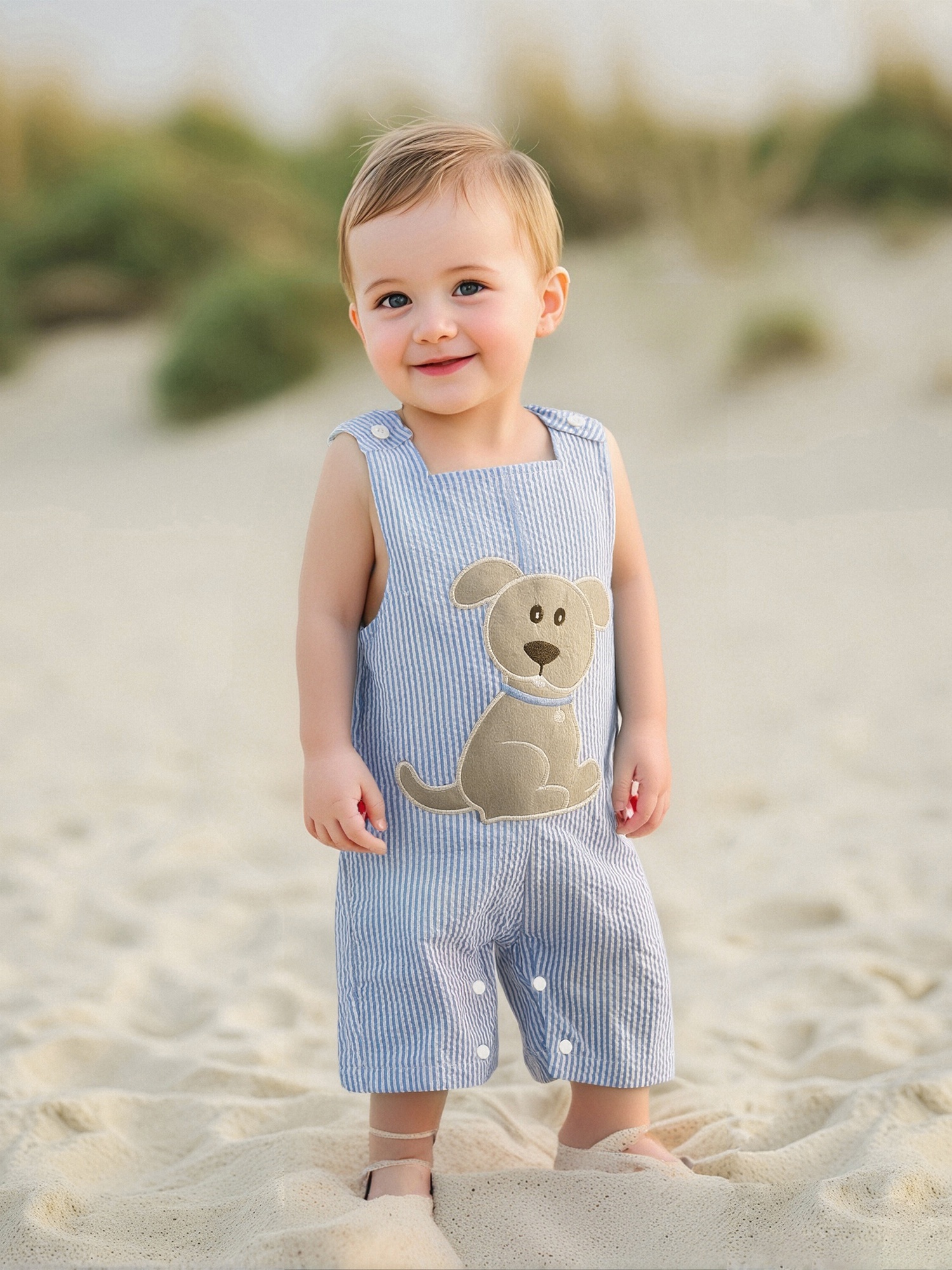 Baby Boy Overalls Emmababy Denim Romper Sleeveless Overalls For