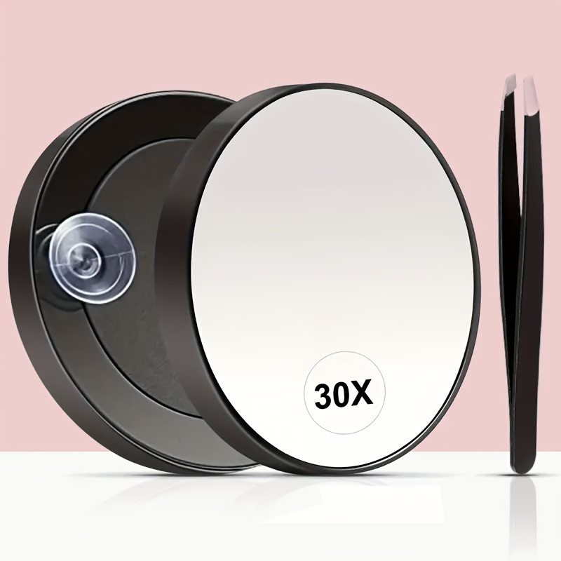 

1/2pcs Beauty Suit Set, Including Magnifying Glass With Precision 96 Tweezers-portable Eyebrow Trimming , Suction Cup Design