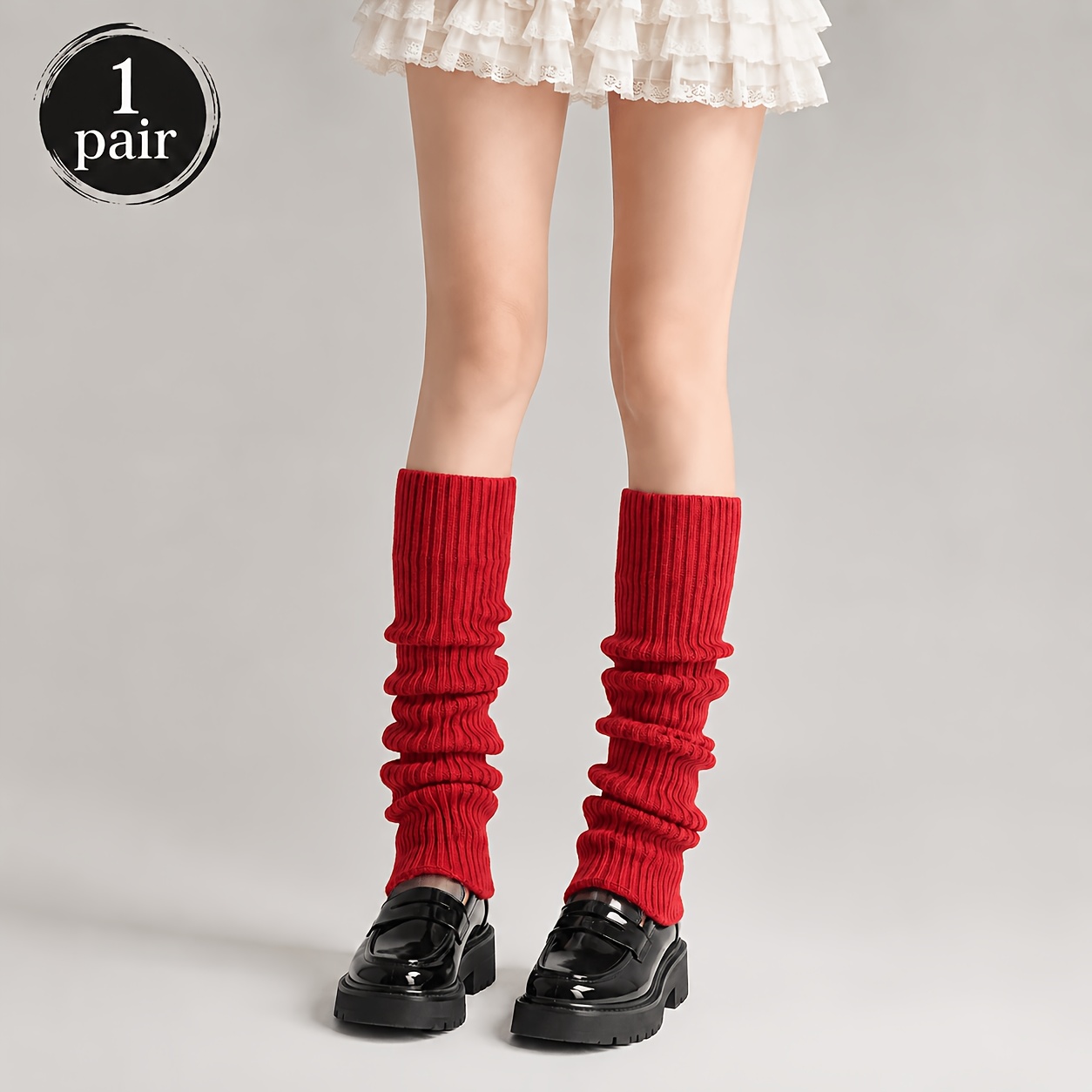 TEMU 1 Pair Of Stylish And Trendy Women's Leg Warmers For Autumn And Winter. Warm, Hand-washable, Comfortable, And Shaping, Suitable For Everyday