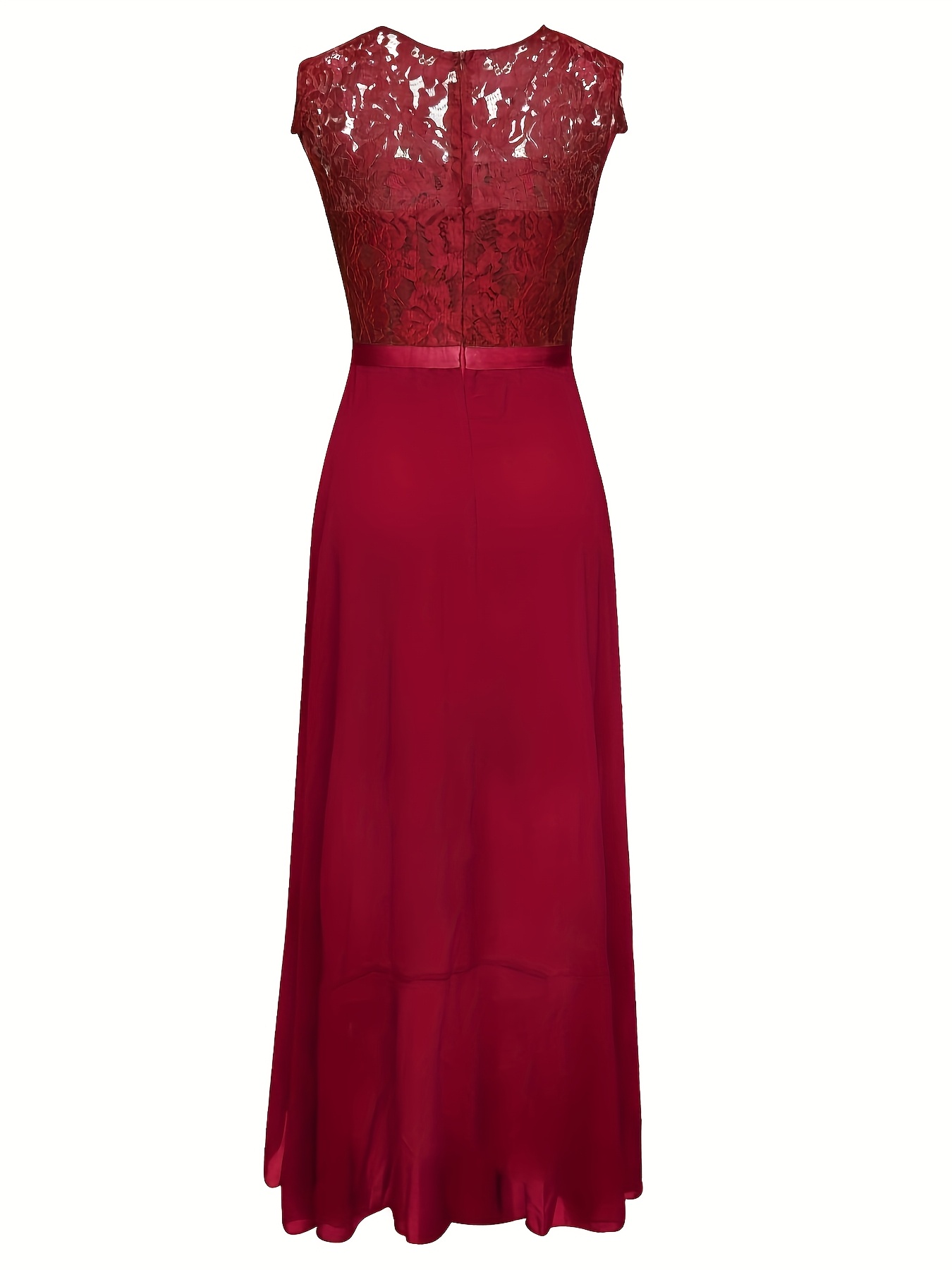 chinese dress ladies Burgandy Lace Swing Dress  PricedJustRightFashion