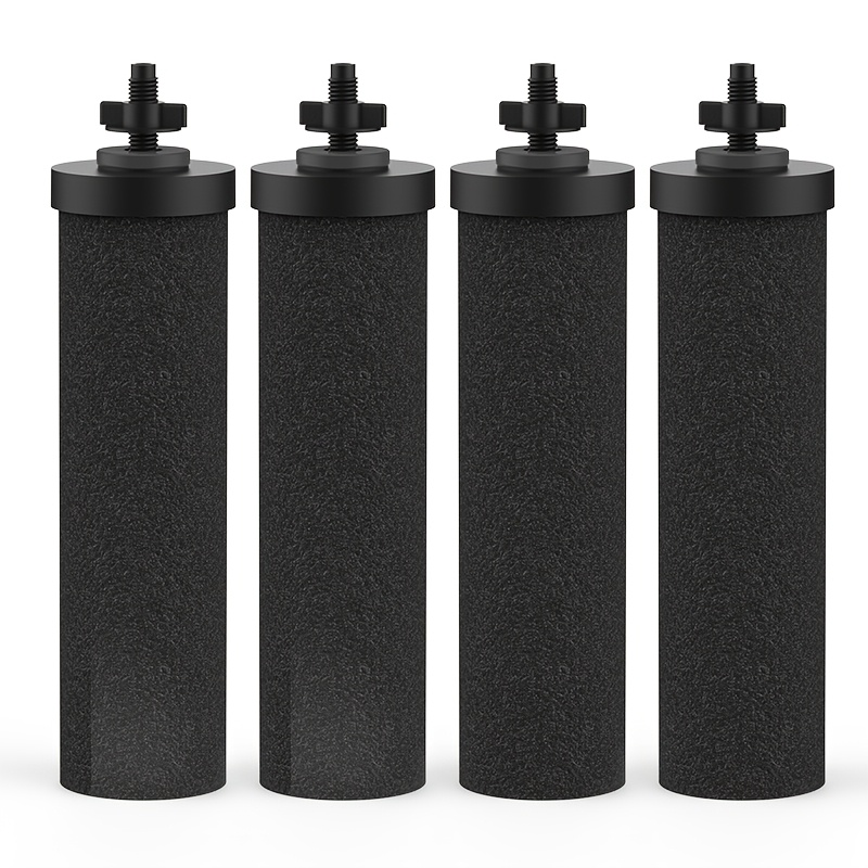 TEMU 2/4pcs Activated Carbon Filter Replacement Compatible With Bb9-2 Black Filters, Black Activated Carbon Filter, Purification Elements For Survival, Camping, Travel And Emergency Preparedness