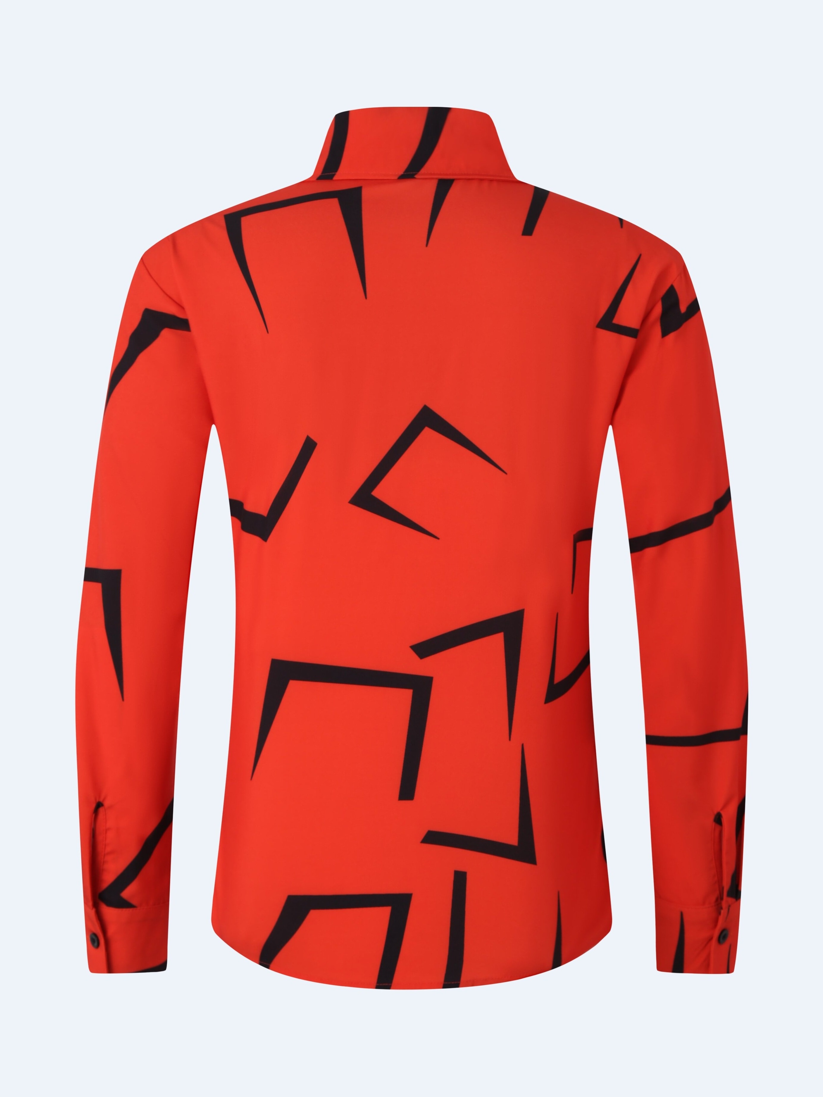 Stylish Geometric Print Long Sleeve Button Shirt - Fashionable, Versatile, and Comfortable - Perfect for Dates, Beach Holidays, and as Gifts
