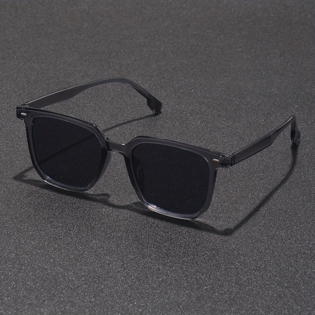 Image of 1 Pair Of Unisex Vintage Classic Square Fashion Sunglasses With Protection, Suitable For Beach,, Outdoor Travel, Driving, Fishing, Clothing Coordination, And Daily Use