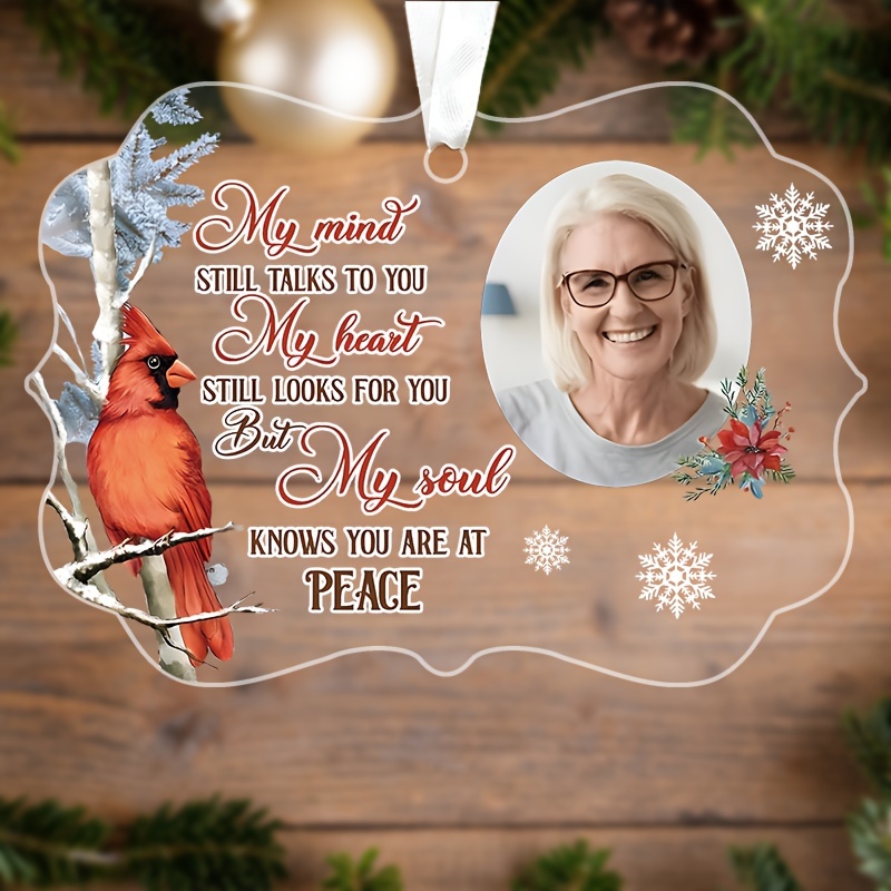 

1pc Personalized Customized Memorial Christmas Acrylic Ornaments(3.3x4.7 Inch), Memorial Gifts In Memory Of Gifts Grief Gifts Sympathy Gifts For Loss Of Mom Dad Gifts For Bereavement Gifts