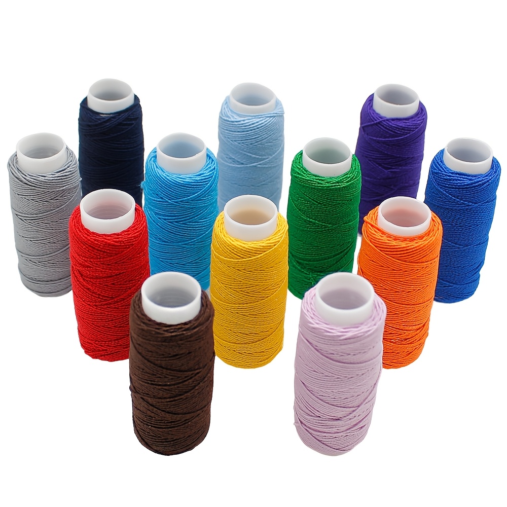 

12pcs Polyester Sewing Thread, High Stretch Round Embroidery Thread For And Crafts, Assorted Colors, Wrinkle-resistant, Shirt Skirt