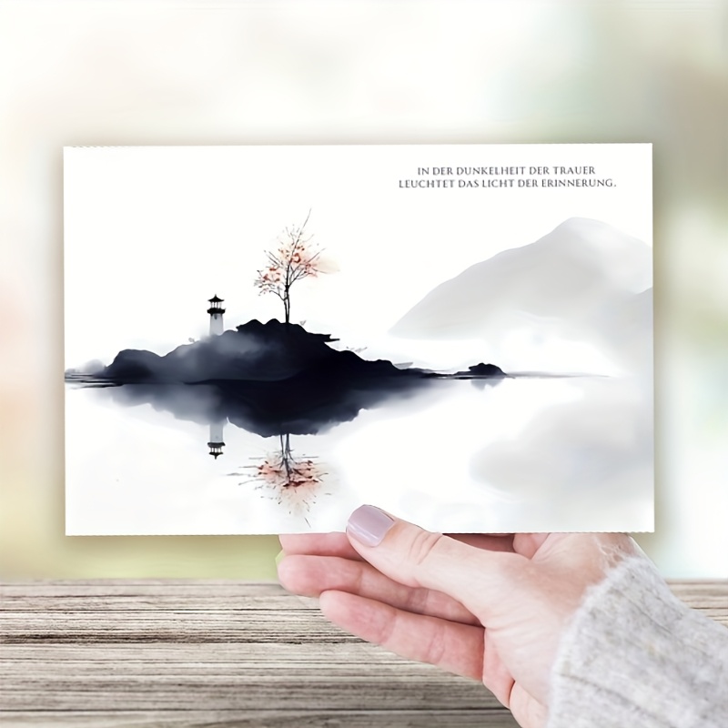 E-shop Deutschlands Aquarell Kunst Trauergeschenk - Premium Papier, Geeignet für Verlust Kindes, Fehlgeburt, Beerdigung - Herzliches Geschenk für