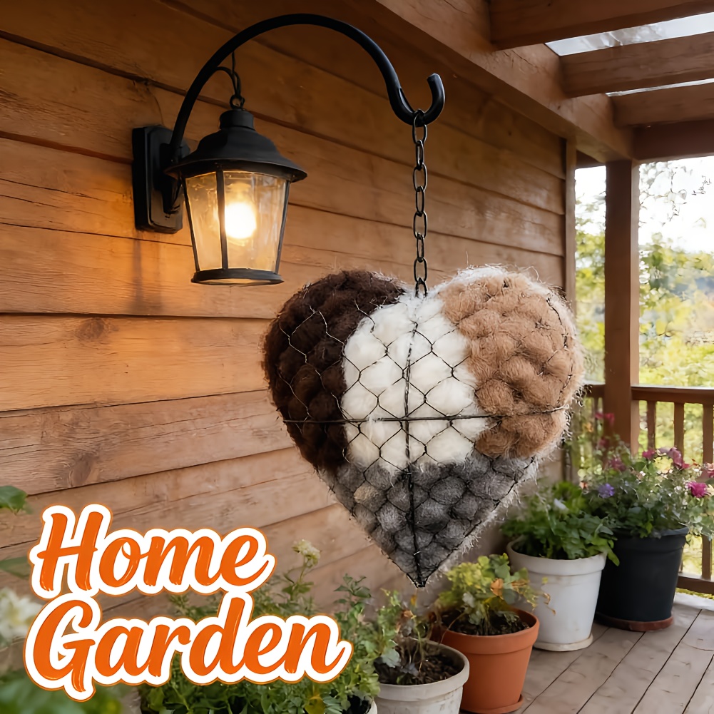 3件心形蜂鸟巢 | 手工纤维鸟巢，心形设计，可填充鸟巢天堂，包括多袋筑巢材料，以及为蜂鸟爱好者准备的鸟类礼物，适合家庭花园户外使用 商品详情 8