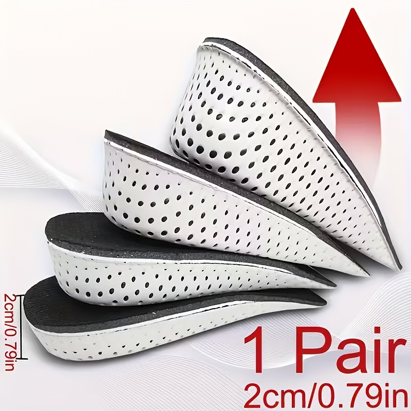 TEMU 1 Paire de Semelles Intérieures Rehausseuses en Mousse à de Respirantes, Rehausse-talons Invisibles pour Hommes et Femmes, de Hauteur de 1,57