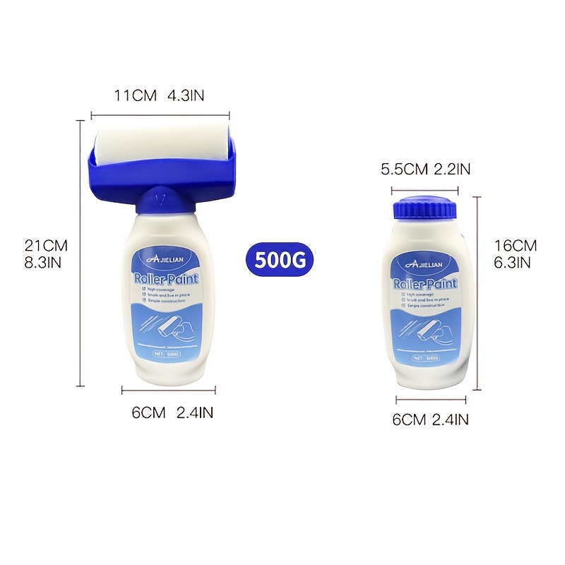 1pc diy wall repair paint kit with roller and removable brush head   wall filler for home decor renovation painting and maintenance 500g options versatile indoor outdoor wall paint tool Product details 2