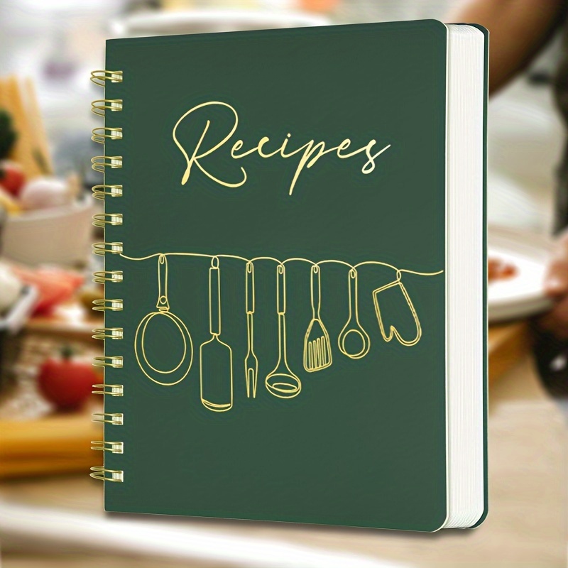 

Adult Recipe Book With Waterproof Cover - 144 Pages, Blank Cookbook With Indexing Tabs For Cooking Enthusiasts