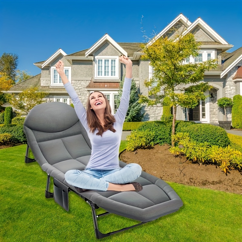 multi position adjustable headrest folding bed chair outdoor Temu