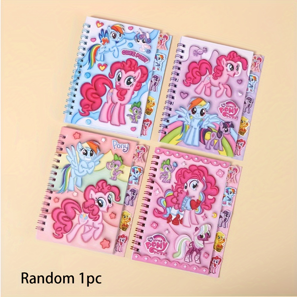 TEMU Pony Spiral Notebook With Sticker Set - Diy Craft Kit, Party Favors & Gifts