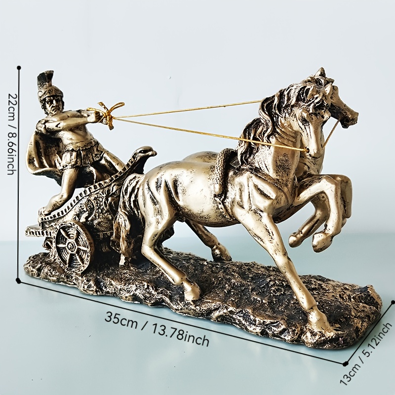 1 roman chariot resin statue featuring design an - Temu United