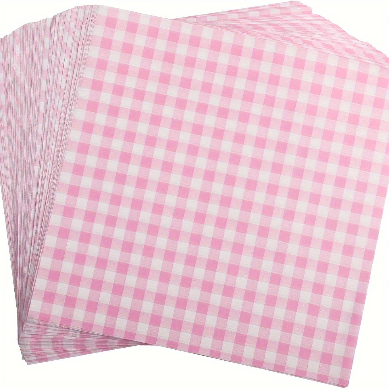 

Waxed Paper For Sandwiches, Burgers, Checkered Packaging Wax Paper Pink Food Basket Liner Coated Greaseproof Paper Hamburger Box Liner Bento Cake Greaseproof Paper Sandwich Wrapping Paper