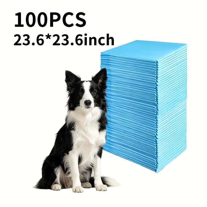 TEMU 400/300/200/125/100/50pcs Super Absorbent Polymer(sap) Pets Pee Pads - 23.62x23.62, Leak-proof Disposable Dog Pee Training Pads For Puppies,