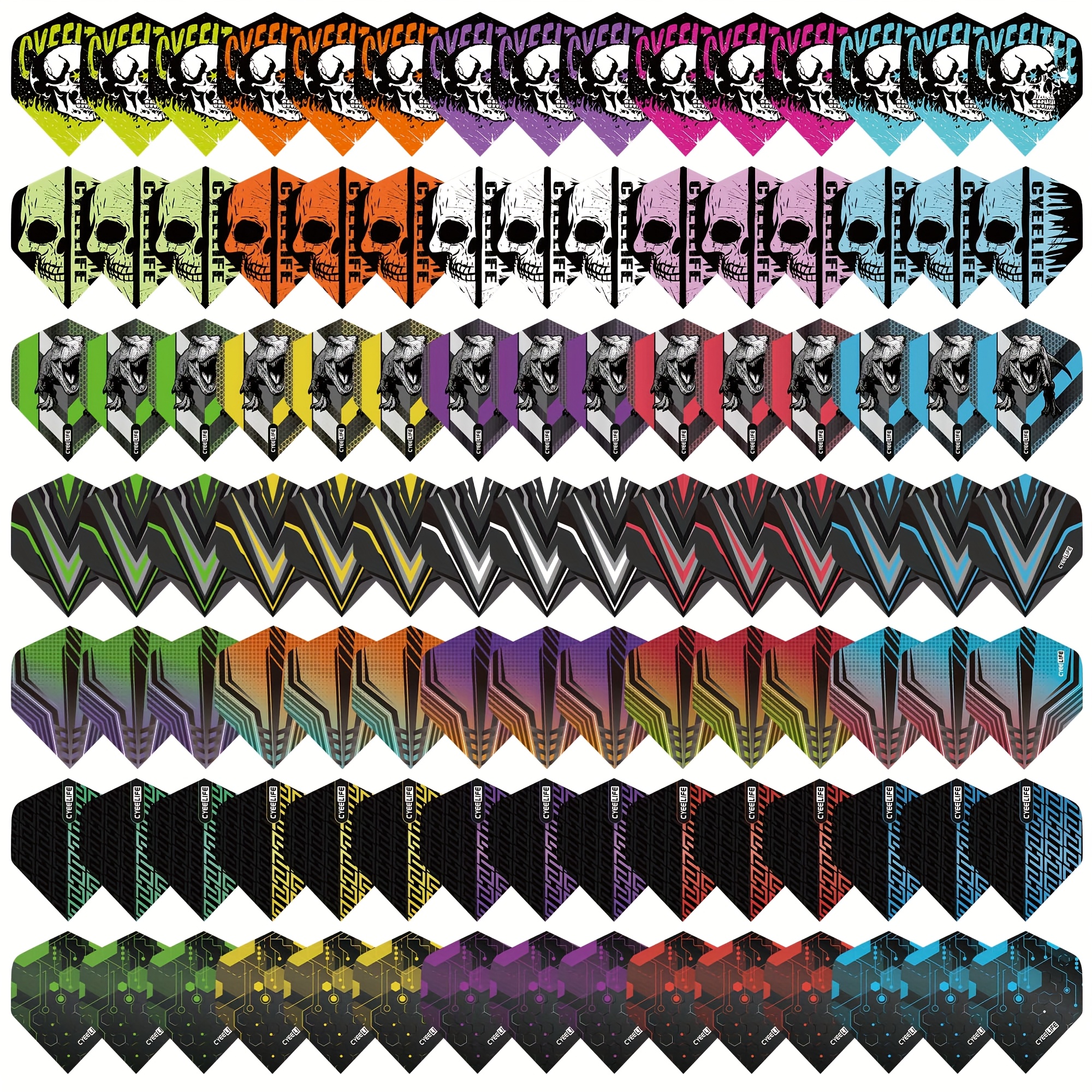 Dart Tail Fins, Pet Tail Fins, 105pcs Standard Tail Fins