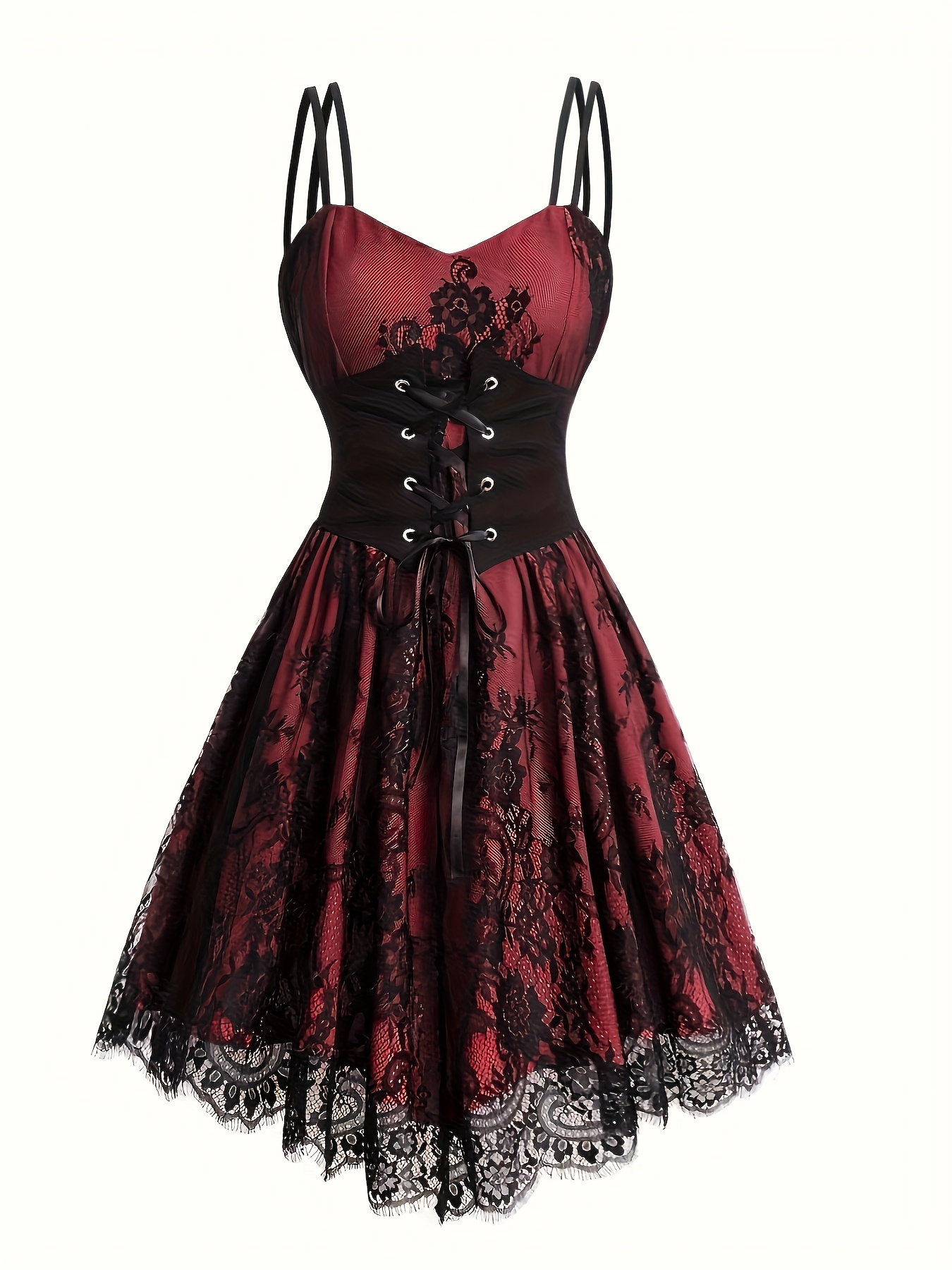 purple cami dress dark aesthetic womens lace dress - Temu