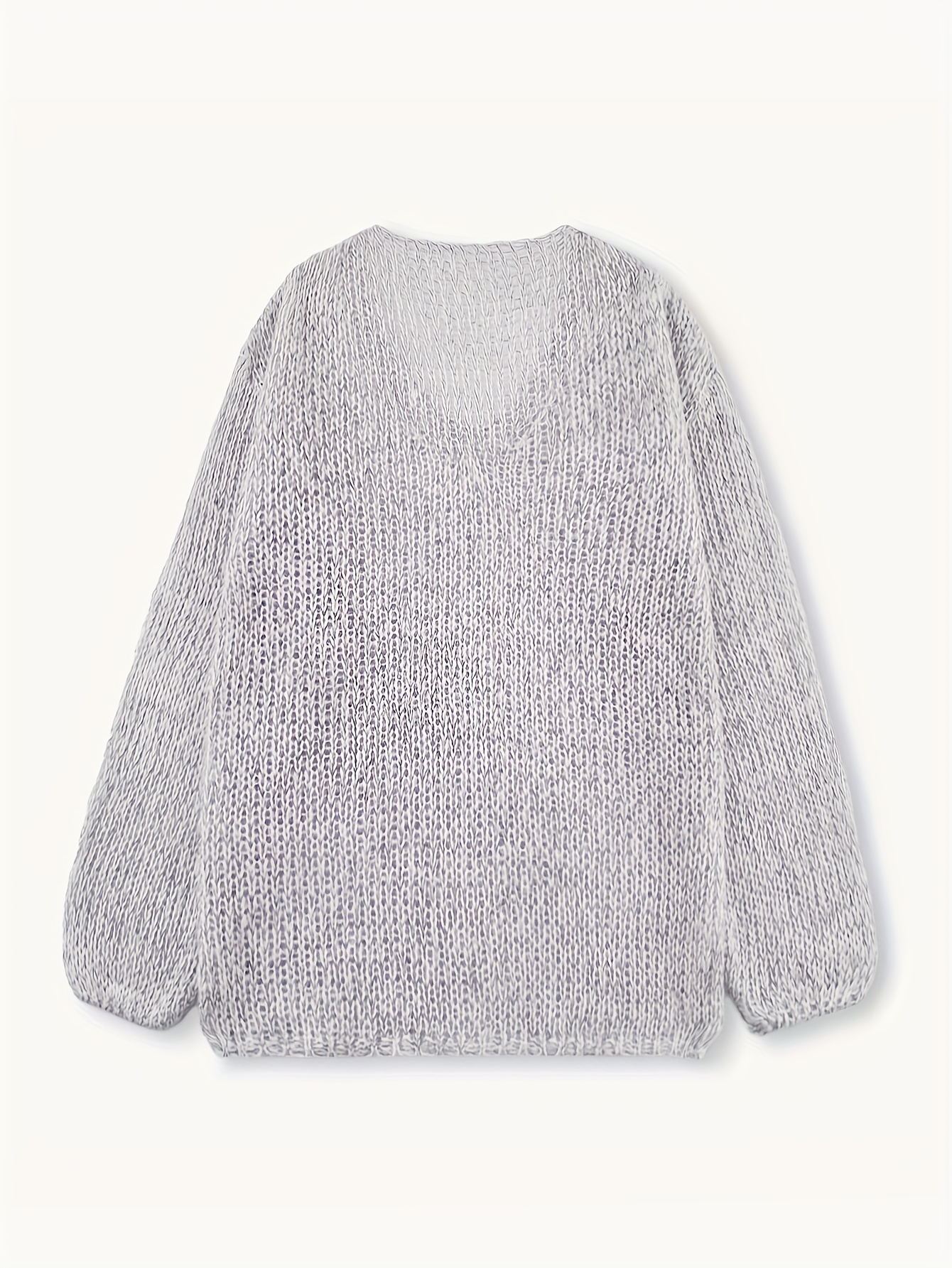 Elegant Soft Mixed Color Yarn Sweater | Casual V-neck Pullover with Color Block Details, TZTUO Brand