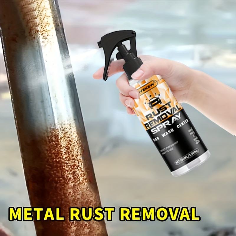 powerful metal rust remover spray suitable for chrome iron alloy and steel   sprays effortlessly without residue safe for plastic and rubber ideal for automotive and household rust removal