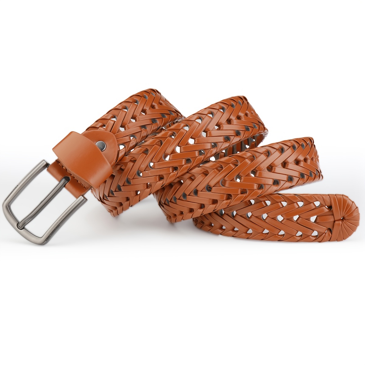 3pcs Casual Men's Belt Set with Needle Buckle Design