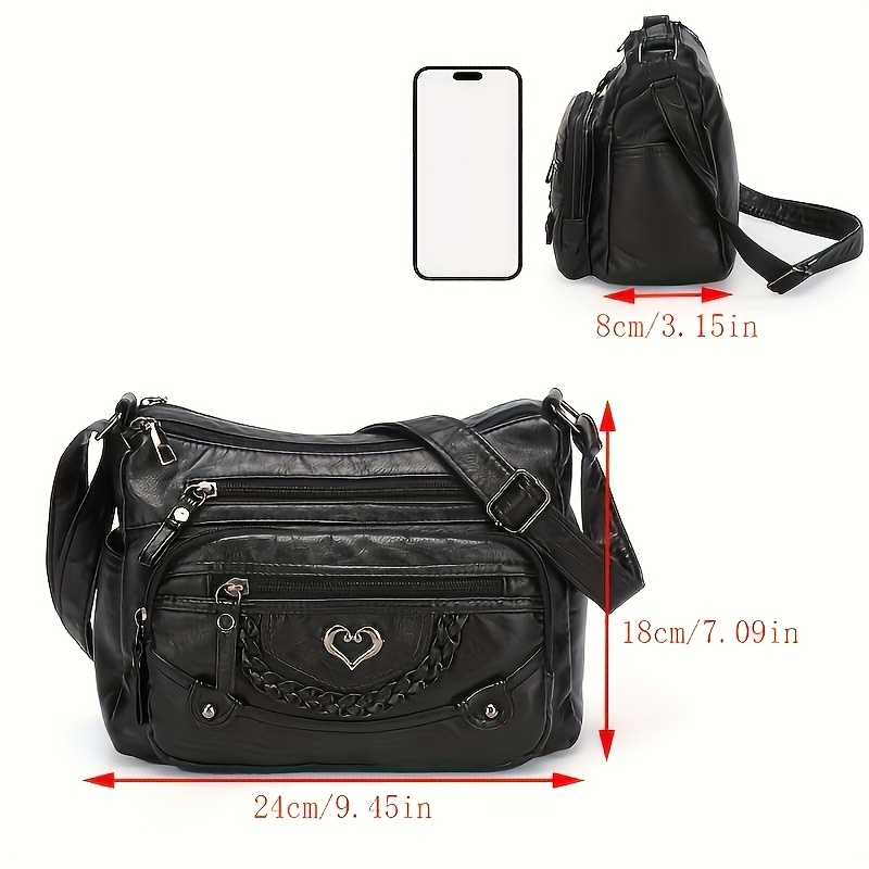 borsa a   da donna  , cerniera con   casuale, tracolla regolabile, tasche multiple per oggetti personali, perfetta per il tragitto giornaliero, lo shopping,    ,   e  , un   per   Dettagli dell'articolo 5