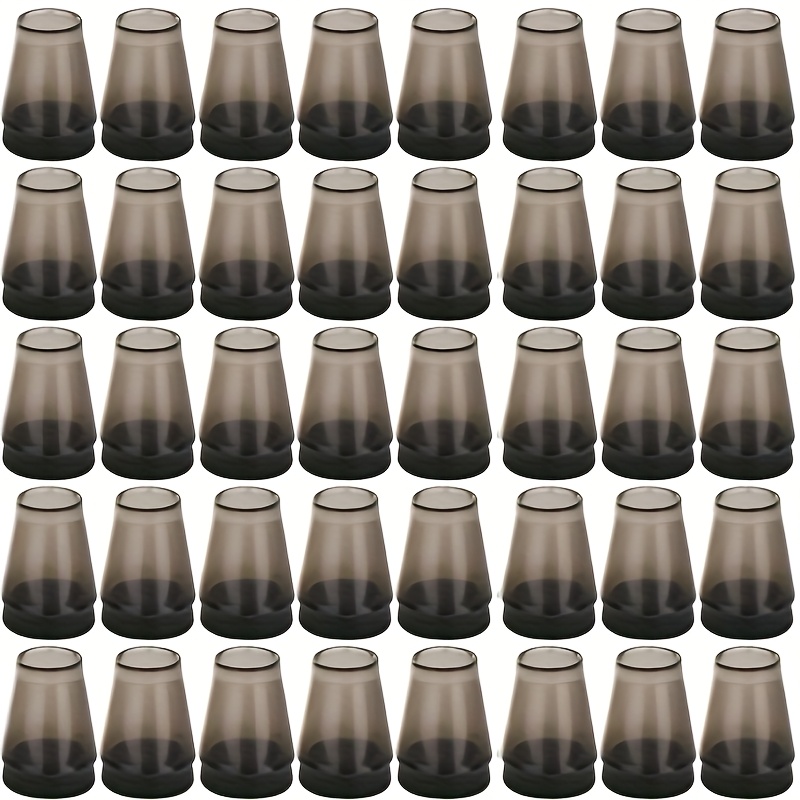40 Pack Clear Black Silicone Chair Foot Protectors With Felt Pads - Non-slip, Quiet Chair And Table Furniture Foot Caps, Anti-scratch And Noise Reduction