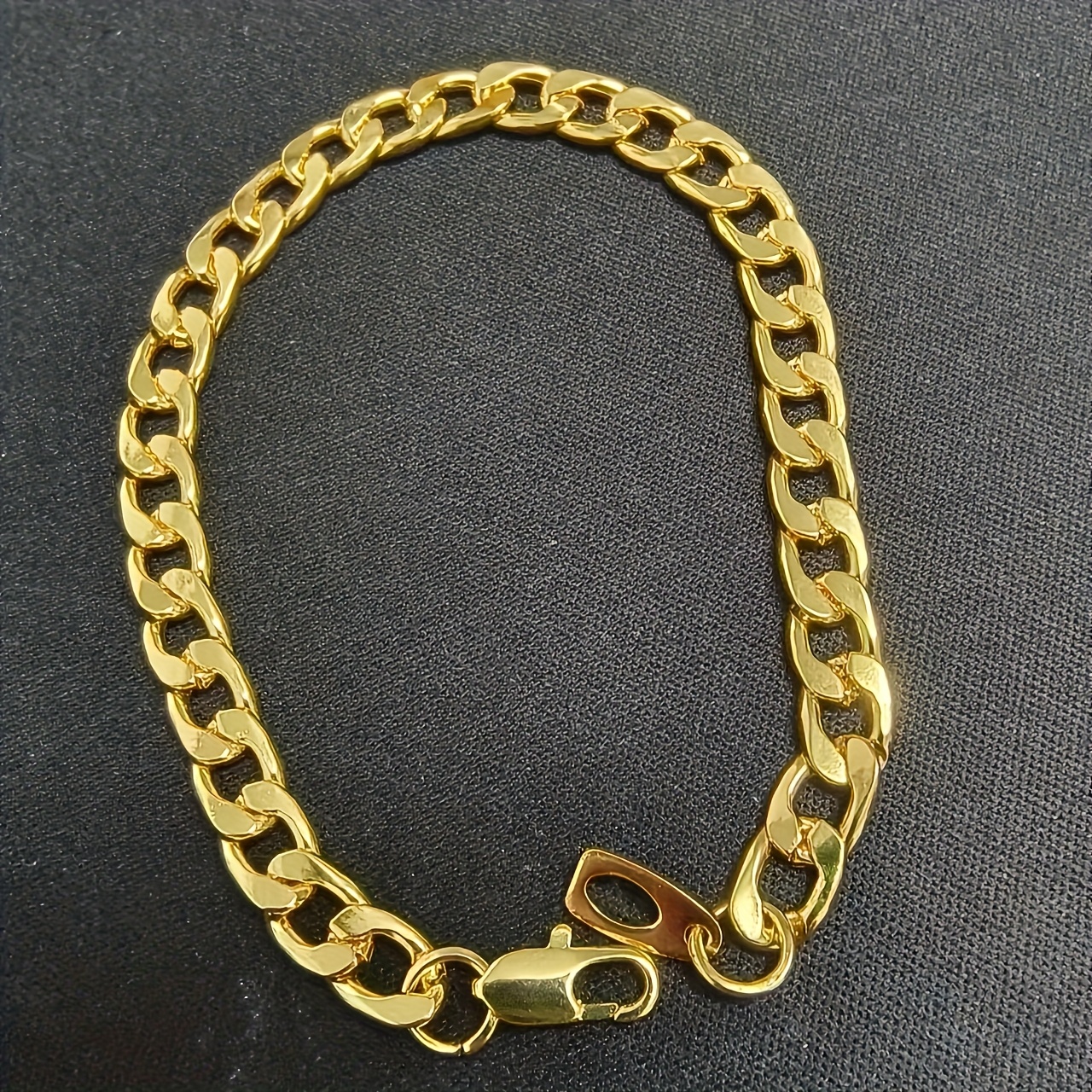 Conjunto de Joyería de Lujo para Hombres de 3 Piezas - Collar de Cadena Cubana de 6mm, Pulsera y Anillo de Circonita Sintética con Aceite Negro - Accesorios de Moda Inspirados en Hip Hop para Fiestas y Compromisos, Set de Anillos de Compromiso|Joyería Hip Hop|Acabado Dorado, Joyería y Accesorios