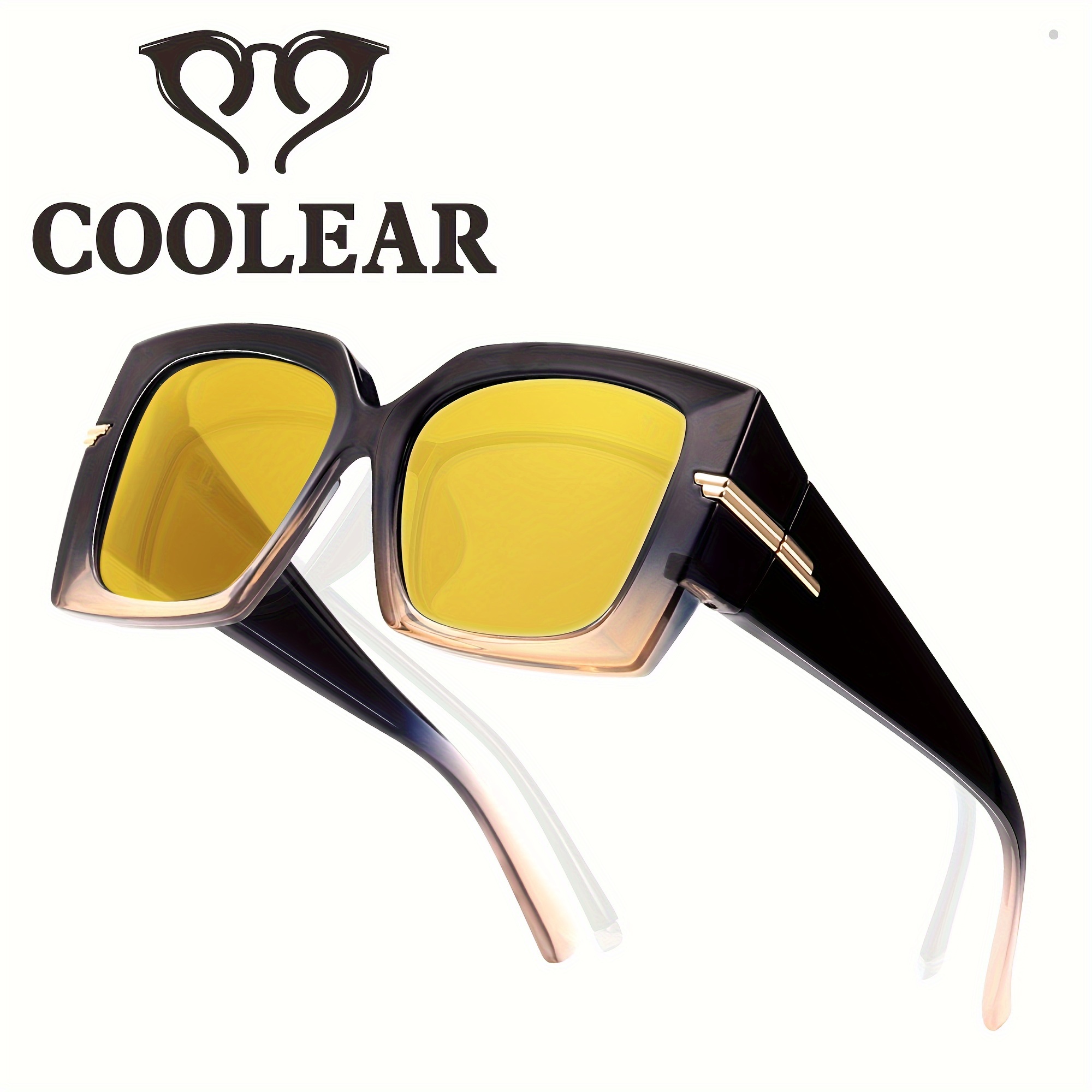 

Coolear Oversized Women For Driving Fit Over Glasses With Polarized Yellow Tinted Lenses Ln7519