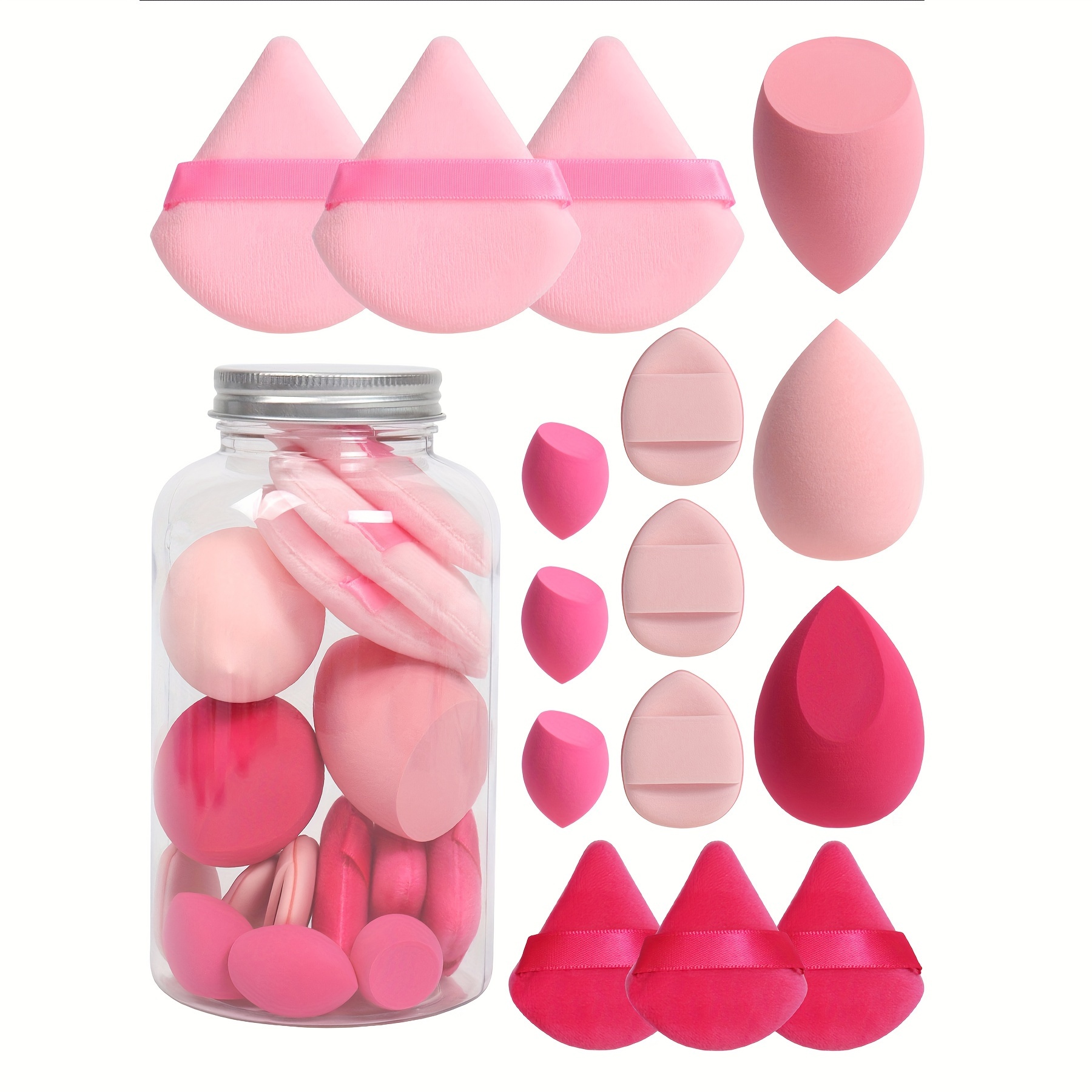 TEMU Ensembles d'outils de Cosmétique 12/14/15/16/18 pièces, uniformisent et le fond de , évitent une application inégale, appliquent en pressant ou