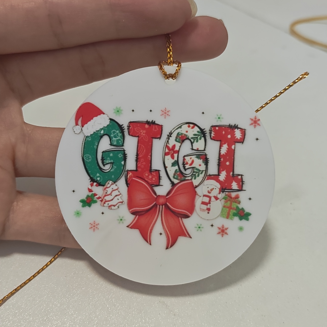 TEMU 1pc Coquette Bow Holiday Decoration, Personalized Ornament, Christmas Lights Decoration, Coquette Bow Decoration, Festive Keepsake Gift For Her