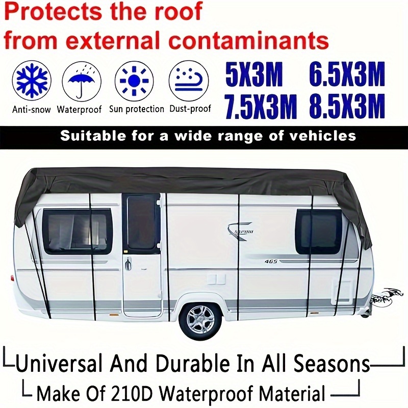 

- Hot-selling 210d Oxford Cloth Rv Roof Cover Waterproof, Dustproof And Anti-ultraviolet Rv Sunshade Protective Car Cover