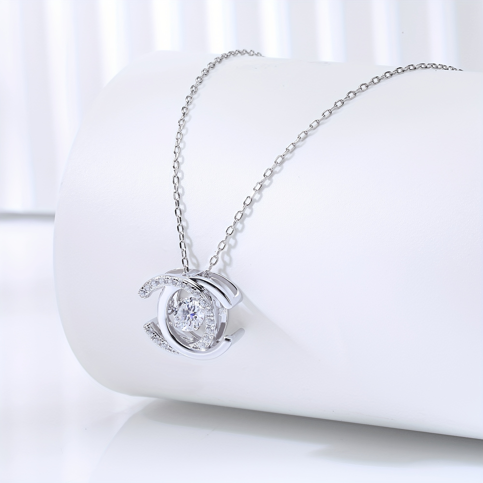 elegant 0 5ct moissanite pendant necklace  925 sterling silvery     special occasions   gra certificate details 2