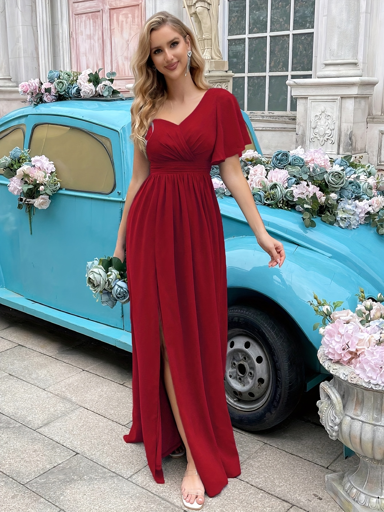 red colour bridesmaid dresses Rust Colour Bridesmaid Dress Sheath/Column Off The Shoulder Minimalist