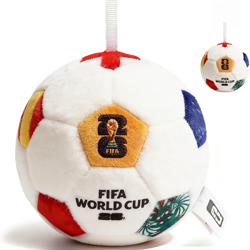 Fifa Licensed 2026 World Cup Mini Football Plush Pillow 4.72 Inch Soft Backpack Hanging Decor Cushion Additions