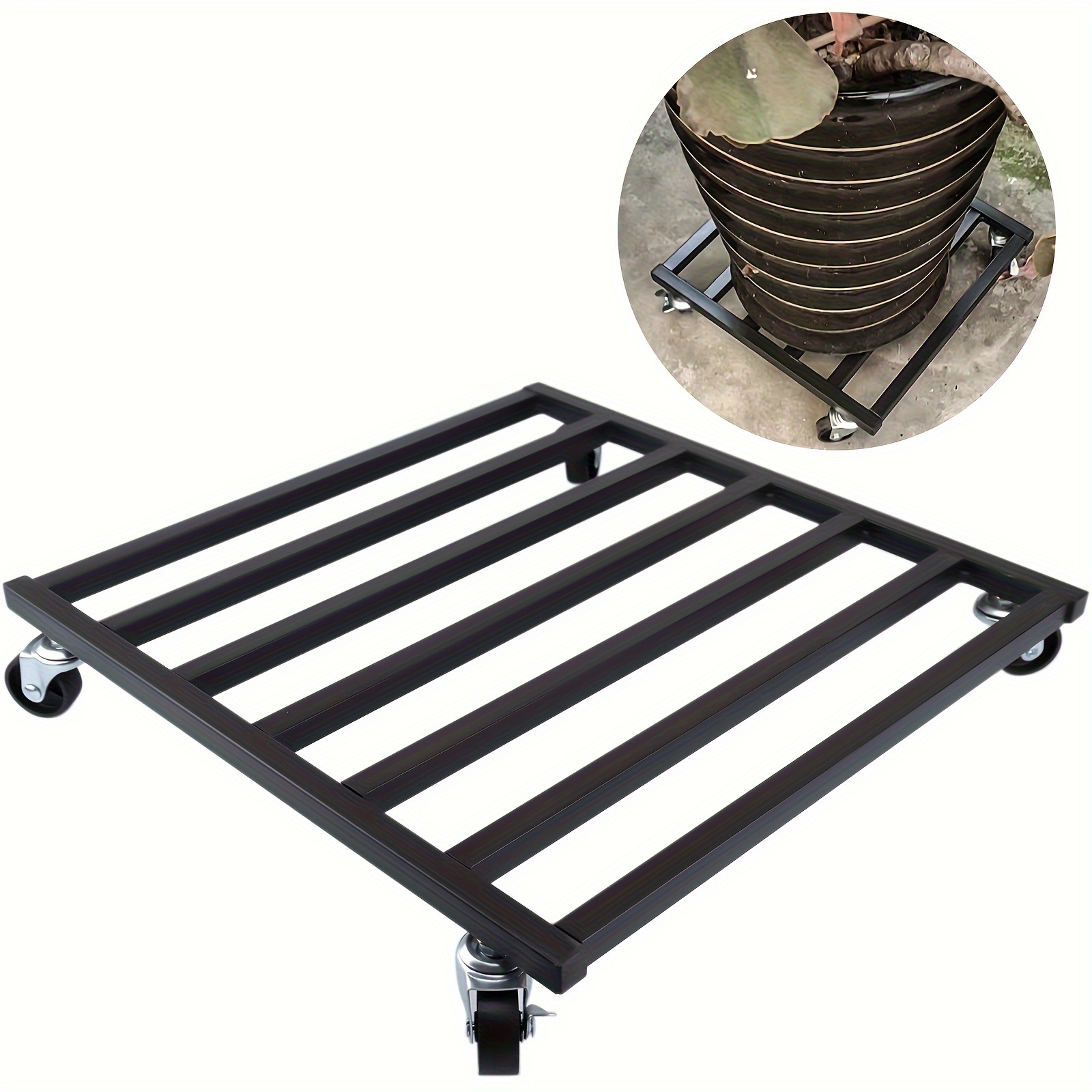 

Heavy-duty Metal With Lockable Wheels - 12"/14"/16" Square For Indoor & Outdoor Use, To 150lbs