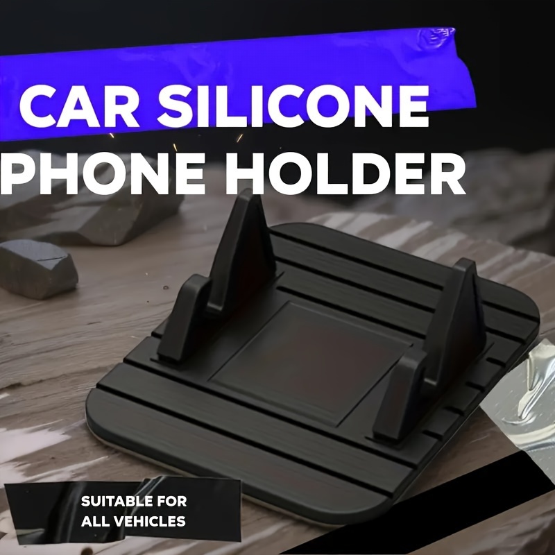 

Silicone Car Dashboard Accessory Storage Mat - Anti-slip Secure Phone & Gps Holder, Ergonomic Design For Safe Navigation