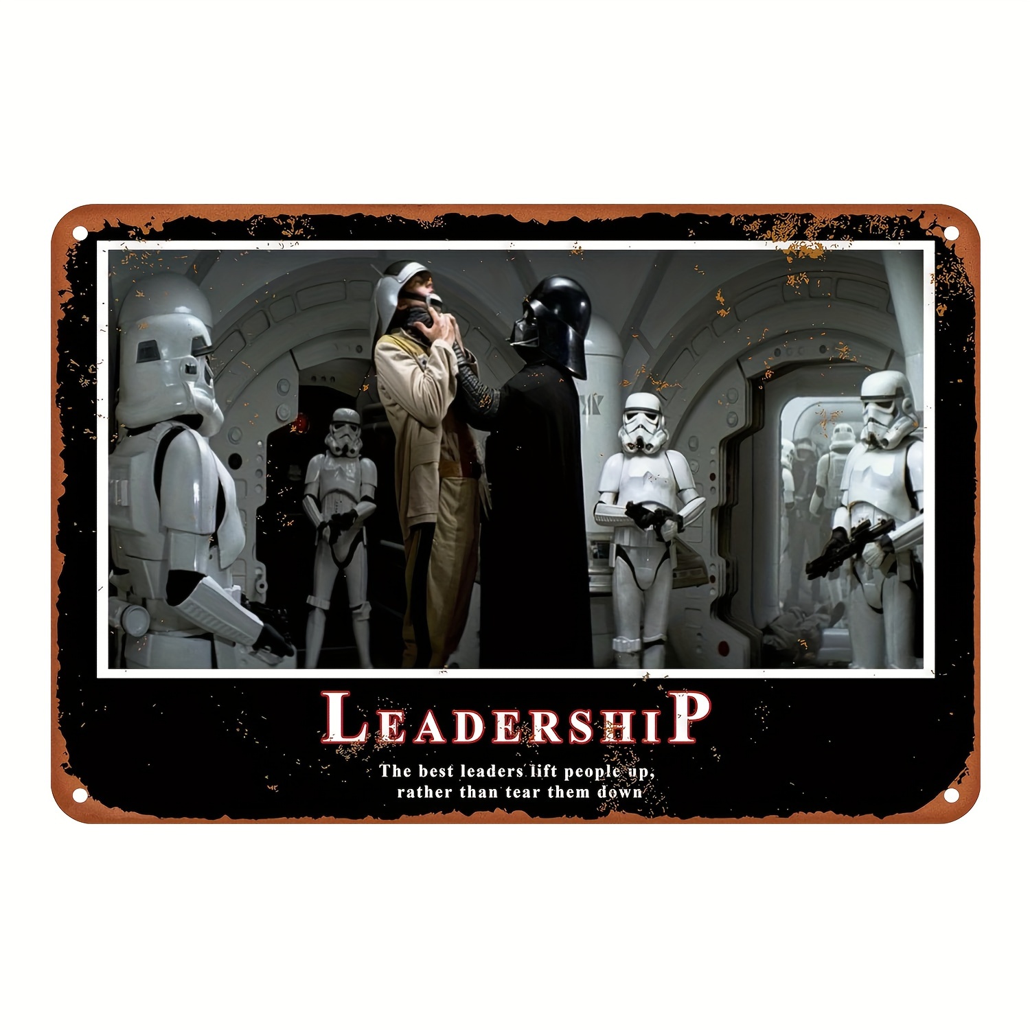 

leadership" Vader Vintage Tin Sign Wall Art - Pub Bar Decor, Coffee Cup Signs, 8 X 12 Inch