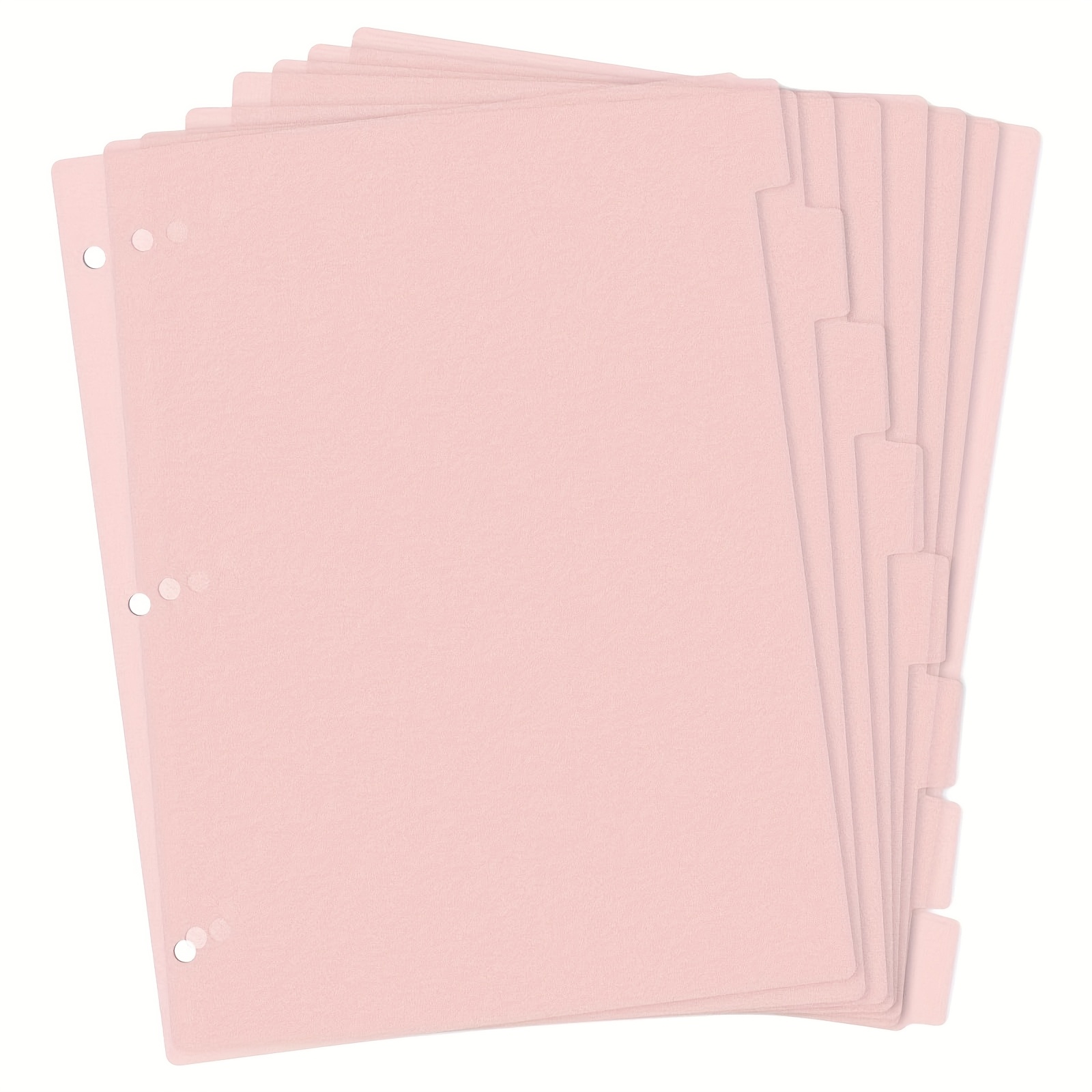 Heavy-Duty Pink Binder Dividers with 8 Tabs - A4 size, Sturdy Plastic Document Organizer with, for School, Office, Home - Compatible with 3-Ring Binders & Notebooks, School Supplies, Aesthetic Organizers, Reliable Structure