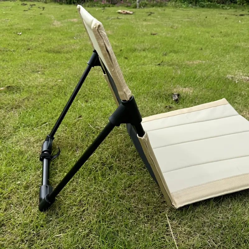 Sedia Da Campeggio Pieghevole VirtuFit - Beige, Con Portabevande E Custodia - Foto 4