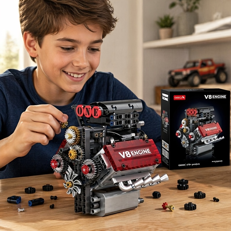 YOOHBERRYS Kit de Construction Moteur Éducatif - Bloc à Démonter & Assembler, Jouet Créatif Noël