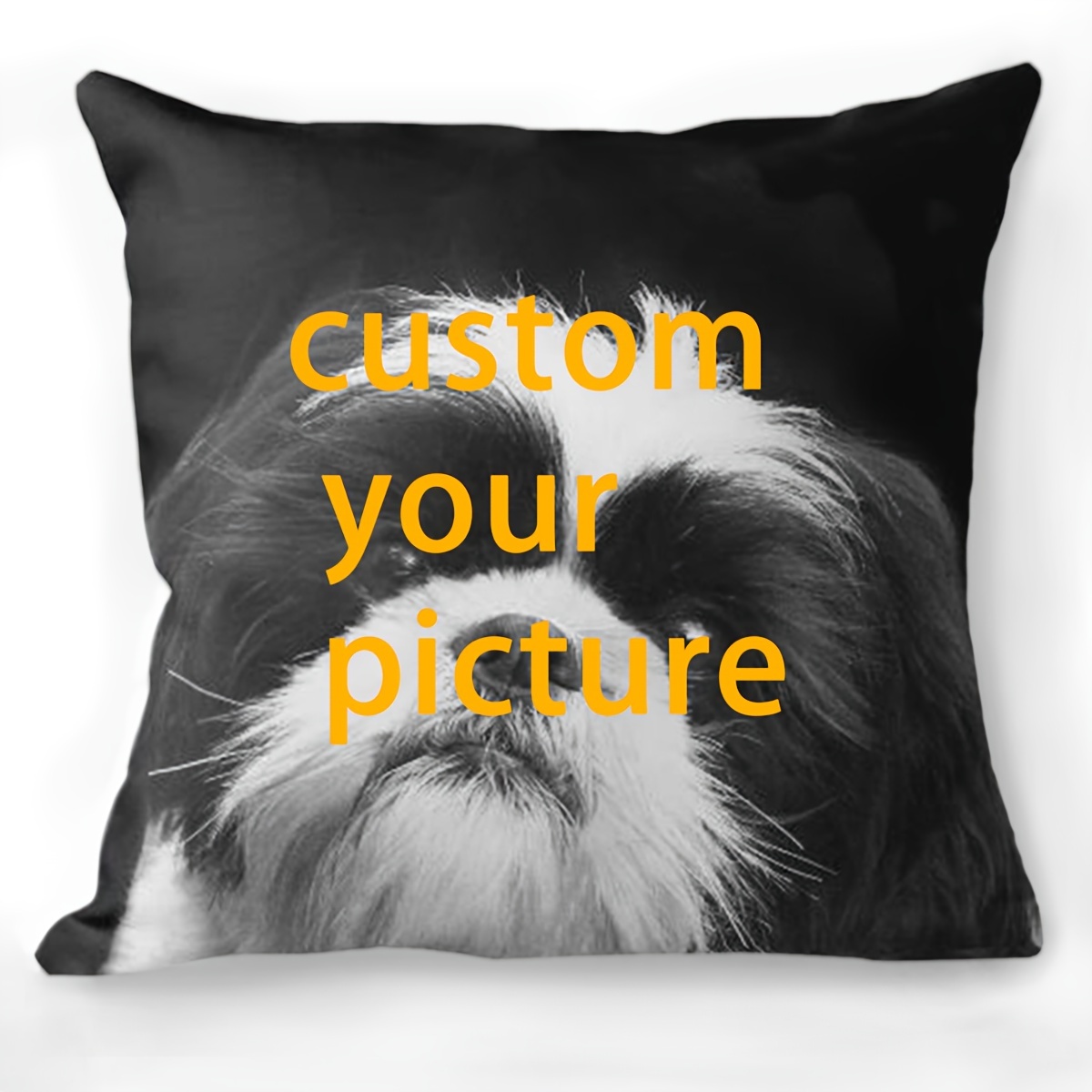 

1pc, Customized Printing 18x18 Inch Super Soft Short Plush Throw Pillow, Shih Tzu Dog, Throw Pillow Case Cushion Cover For Sofa Couch Bedroom, No Pillow