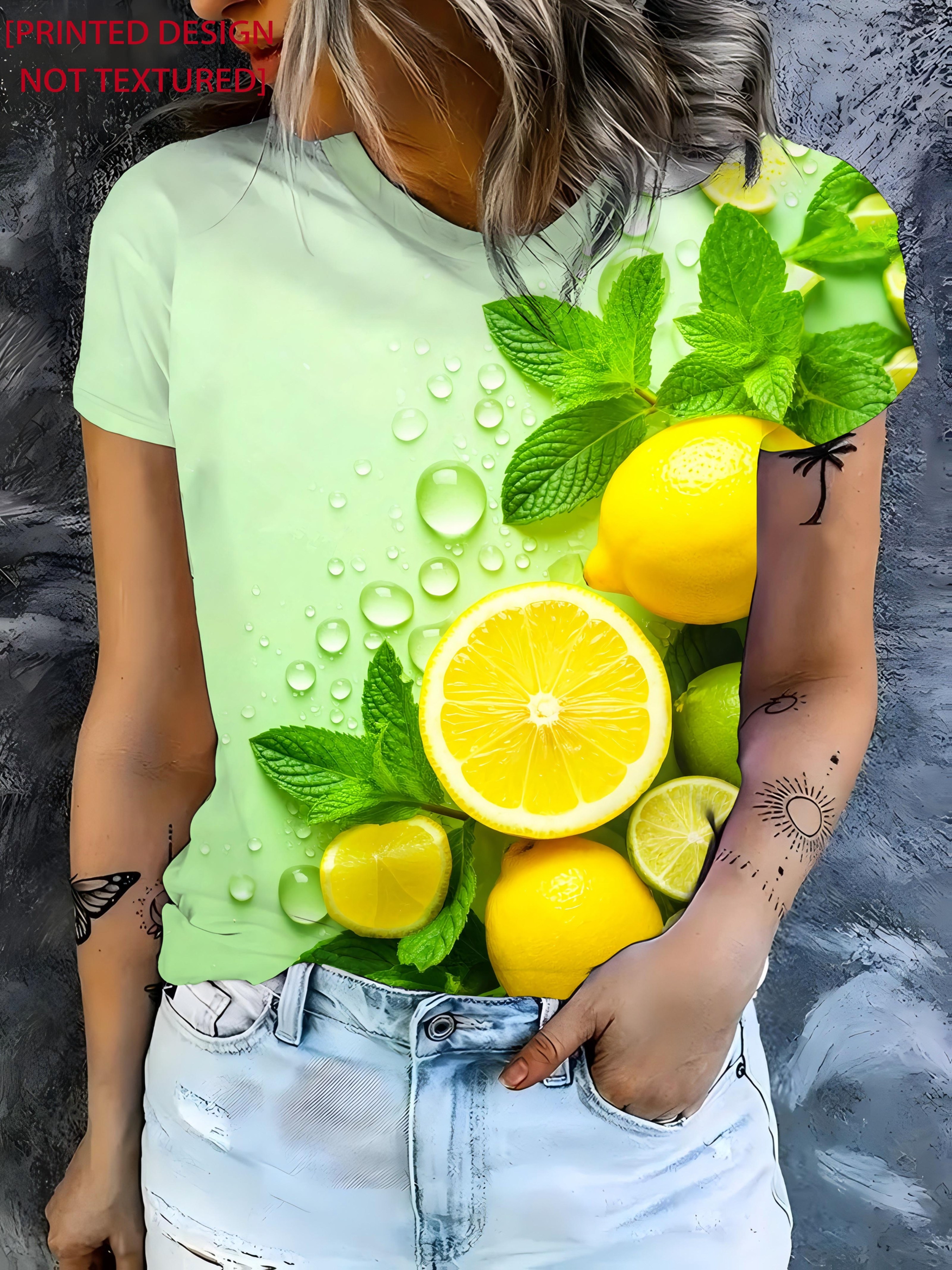 lemon print clothing sold on Temu Canada